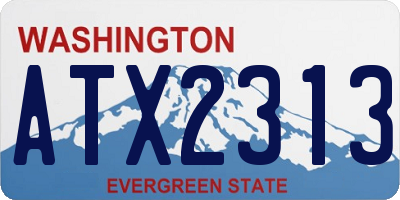 WA license plate ATX2313