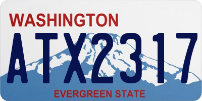 WA license plate ATX2317