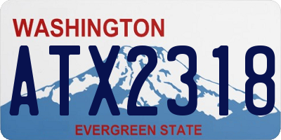 WA license plate ATX2318