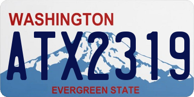 WA license plate ATX2319