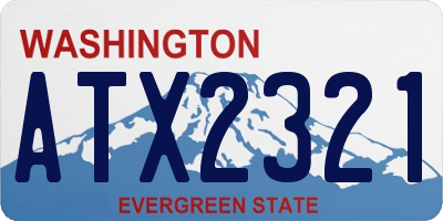 WA license plate ATX2321