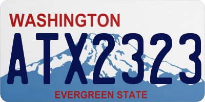 WA license plate ATX2323
