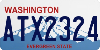 WA license plate ATX2324