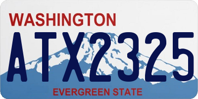 WA license plate ATX2325