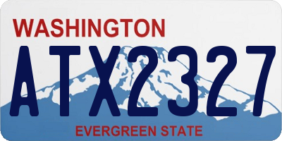 WA license plate ATX2327