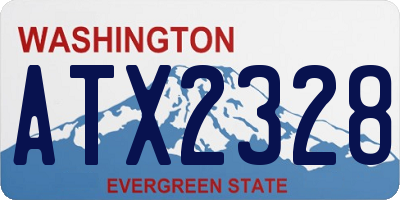WA license plate ATX2328