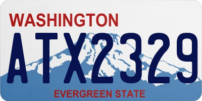 WA license plate ATX2329