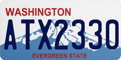 WA license plate ATX2330