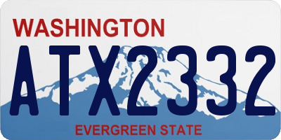 WA license plate ATX2332