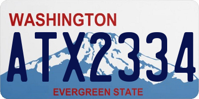 WA license plate ATX2334