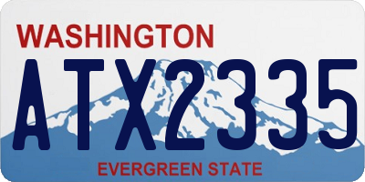 WA license plate ATX2335