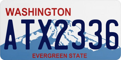 WA license plate ATX2336
