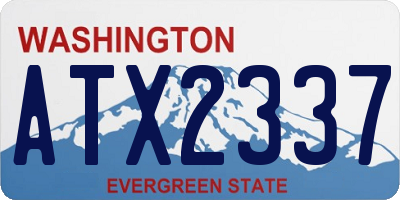 WA license plate ATX2337
