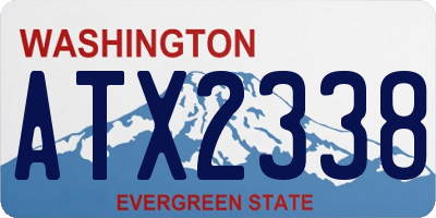 WA license plate ATX2338