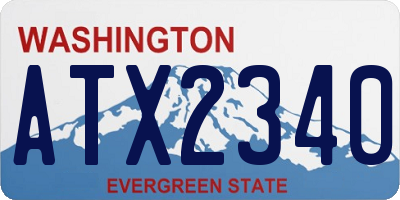 WA license plate ATX2340