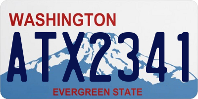 WA license plate ATX2341