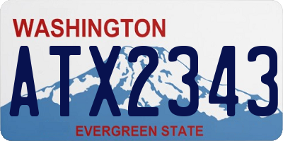 WA license plate ATX2343