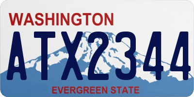 WA license plate ATX2344
