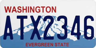 WA license plate ATX2346
