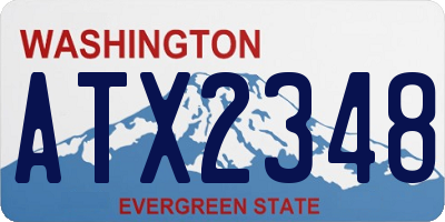 WA license plate ATX2348