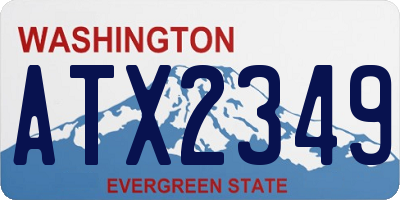 WA license plate ATX2349