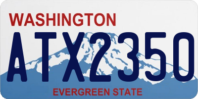 WA license plate ATX2350
