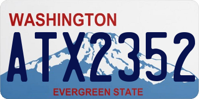 WA license plate ATX2352