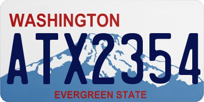 WA license plate ATX2354