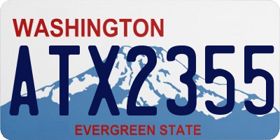 WA license plate ATX2355