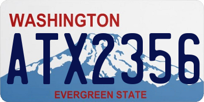 WA license plate ATX2356