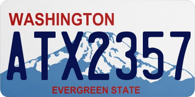 WA license plate ATX2357