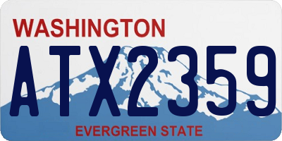 WA license plate ATX2359