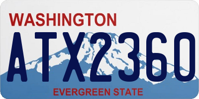 WA license plate ATX2360