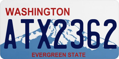 WA license plate ATX2362