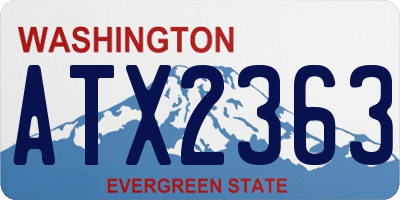 WA license plate ATX2363