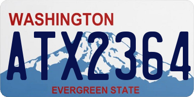 WA license plate ATX2364