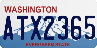 WA license plate ATX2365