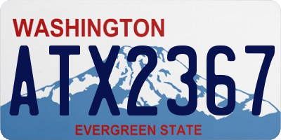 WA license plate ATX2367