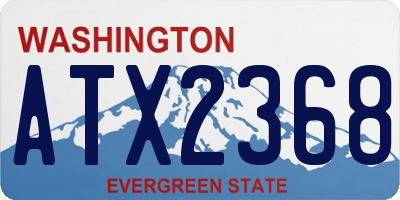 WA license plate ATX2368
