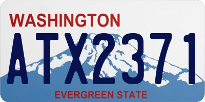 WA license plate ATX2371