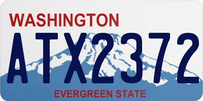 WA license plate ATX2372