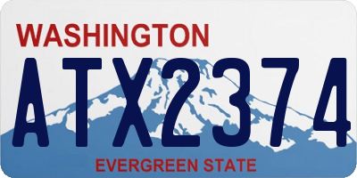 WA license plate ATX2374