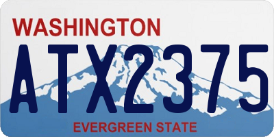 WA license plate ATX2375