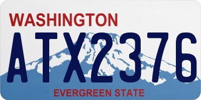 WA license plate ATX2376