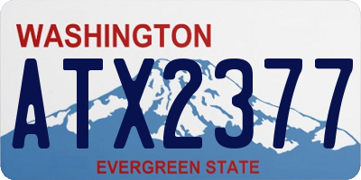 WA license plate ATX2377