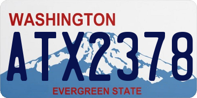 WA license plate ATX2378