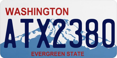 WA license plate ATX2380