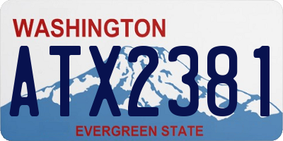 WA license plate ATX2381