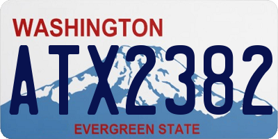 WA license plate ATX2382
