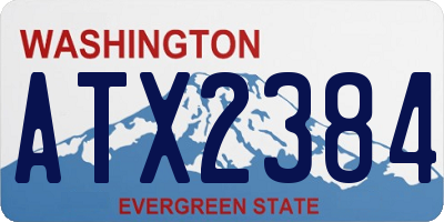 WA license plate ATX2384